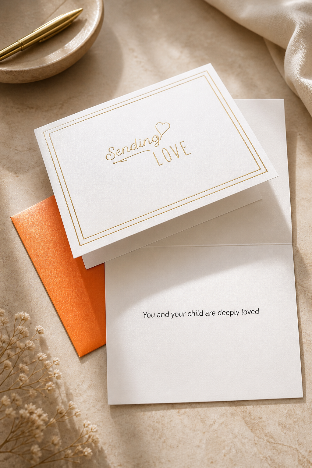 "Sending Love" Sympathy Card